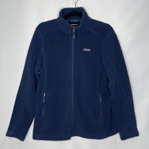 Patagonia Synchilla Vintage Full Zip Navy Blue Mens Fleece Jacket Size Large